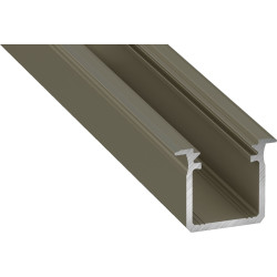 LED-asennusprofiili Lumines Uppo G, 22x18x2020mm, anodisoitu inox
