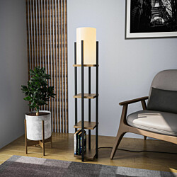 Lattiavalaisin hyllyköllä Linento Lighting 8115, 130cm, musta/kulta