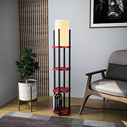 Lattiavalaisin hyllyköllä Linento Lighting 8117, 130cm, musta/punainen