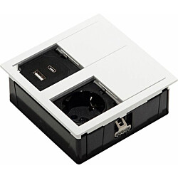 Pistorasia Limente DESK-2 USB, valkoinen