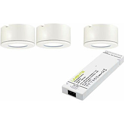 LED-valaisinsetti Limente LED-LETO, 3 kpl, 4000K, valkoinen