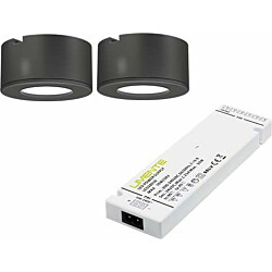 LED-valaisinsetti Limente LED-LETO, 2 kpl, 4000K, musta