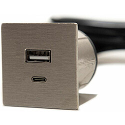 USB-pistorasia Limente PICK-2, neliö, shamppanja