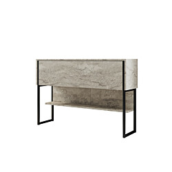 Lipasto Linento Furniture Luxe, musta/marmorijäljitelmä