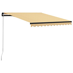 Manuaalisesti sisäänkelattava markiisi 1 300x250cm keltainen/valkoinen