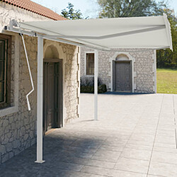 Markiisin tolppasarja 450x245 cm rauta, valkoinen