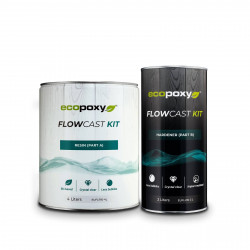 Epoksivalusarja EcoPoxy FlowCast 6L, lasikirkas