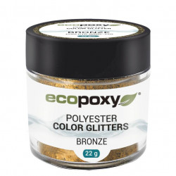 Väriglitteri EcoPoxy Polyester Color Glitter 22g, pronssi