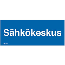 Merkintäkilpi "Sähkökeskus", 30x12cm