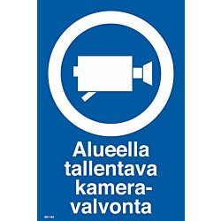 Merkintäkilpi "Tallentava kameravalvonta", 20x30cm