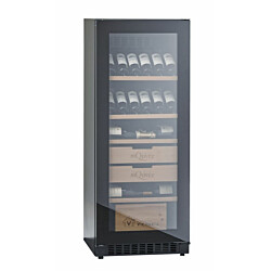 Viinikaappi mQuvée Velvet 100 Glass - VCS154FGB, musta