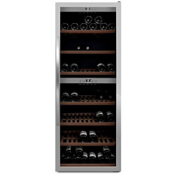 Kahden lämpötilan viinikaappi mQuvée WineExpert 126 Stainless - SW-126S, ruostumaton teräs