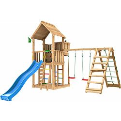 Leikkitorni Jungle Gym Palace 2.1, 2-Climb Module 220, sininen liukumäki