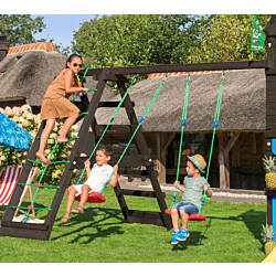 Kiipeilymoduuli Jungle Gym 2-Climb Module 220, mustaksi petsattu