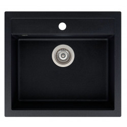 Keittiöallas Otsoson Teno, 565x510mm, komposiitti, musta