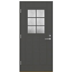 Ulko-ovi Oulux 6R Extra, 9-10x21, karmi 115mm, RR23 tummanharmaa