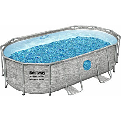 Uima-allassetti Bestway Power Steel Swim Vista, 427x250x100cm, ovaali, ikkunalla (56714)