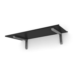 Ovikatos Designtak Easy Collection Bold, 150cm, musta alumiini, hopea kannake