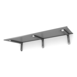 Ovikatos Designtak Easy Collection Bold, 200cm, hopea alumiini, teräs kannake