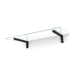 Ovikatos Designtak Easy Collection Bold Small, 150cm, huurrettu lasi, musta kannake