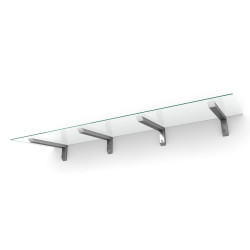 Ovikatos Designtak Easy Collection Bold Small, 250cm, kirkas lasi, teräs kannake