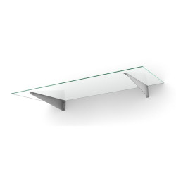 Ovikatos Designtak Easy Collection Flat, 150cm, kirkas lasi, hopea kannake