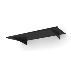 Ovikatos Designtak Easy Collection Flat, 150cm, musta alumiini, musta kannake