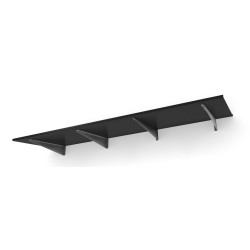 Ovikatos Designtak Easy Collection Flat, 250cm, musta alumiini, hopea kannake