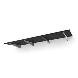 Ovikatos Designtak Easy Collection Flat, 250cm, musta alumiini, valkoinen kannake