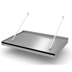 Ovikatos Designtak Modern Flat, 150cm, hopea, oikea