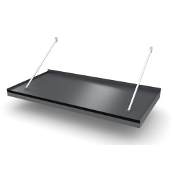 Ovikatos Designtak Modern Flat, 200cm, tummanharmaa, oikea
