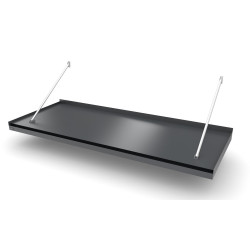 Ovikatos Designtak Modern Flat, 243cm, tummanharmaa, vasen