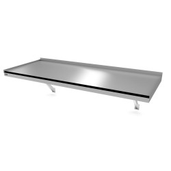 Ovikatos Designtak Modern Flat Console, 243cm, hopea, vasen