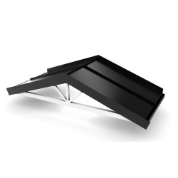 Ovikatos Designtak Open Angled, 210cm, musta