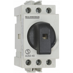 Pääkytkin Malmbergs 40A 3-napainen 2 moduulia
