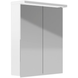 Peilikaappi LED-valaisimella Polaria Klara, 600x700 mm, pistorasia vasen, valkoinen