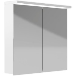 Peilikaappi LED-valaisimella Polaria Klara, 800x700 mm, pistorasia vasen ja vvs, valkoinen