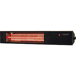 Infralämmitin Pistesarjat Sunred Ultra Fortuna Wall, IP55, 1500W, musta
