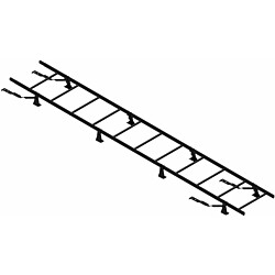 Lapetikas Ruukki SafeGrip tiilikatoille + asennussarja, 4.2m, RR33 musta