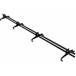Lumiestepaketti Ruukki, tiilikuvioiduille teräskatoille (Muotokate 350),  3m, 2 lumiesteputkea + asennussarja, RR33 musta