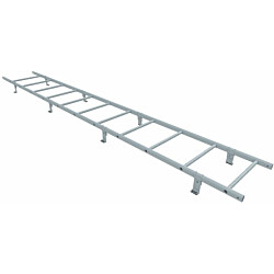 Lapetikas Ruukki SafeGrip teräskatoille + asennussarja, 2.7m, RR22 harmaa