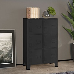 Säilytysarkku 75x40x115 cm metalli musta