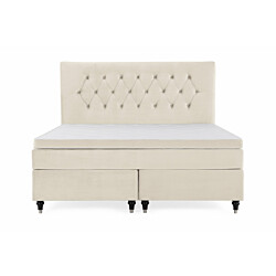 Sänkypaketti Berg & Strand Royal Velvet 160x200 ilman sängynpäätyä/sorvatut jalat/beige