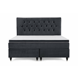 Sänkypaketti Berg & Strand Royal Velvet 160x200 ilman sängynpäätyä/sorvatut jalat/musta