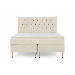 Sänkypaketti Berg & Strand Royal Velvet 160x200 sängynpäädyllä/korkeat rosejalat/beige