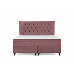Sänkypaketti Berg & Strand Royal Velvet 160x200 sängynpäädyllä/sorvatut jalat/roosa sametti