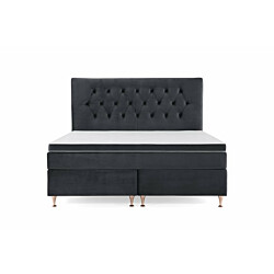 Sänkypaketti Berg & Strand Royal Velvet 180x200 ilman sängynpäätyä/matalat rosejalat/musta
