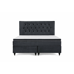 Sänkypaketti Berg & Strand Royal Velvet 180x200 ilman sängynpäätyä/sorvatut jalat/musta