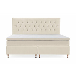 Sänkypaketti Berg & Strand Royal Velvet 210x210 sängynpäädyllä/matalat rosejalat/beige
