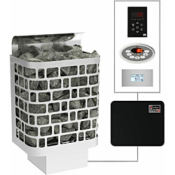 Sähkökiuas SAWO Krios NS, 4.5kW, 3-6m³, erillinen ohjaus, ruostumaton teräs
